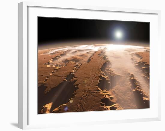 Artist's Concept of the Valles Marineris Canyons on Mars-Stocktrek Images-Framed Photographic Print