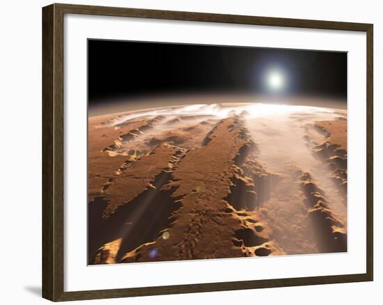 Artist's Concept of the Valles Marineris Canyons on Mars-Stocktrek Images-Framed Photographic Print