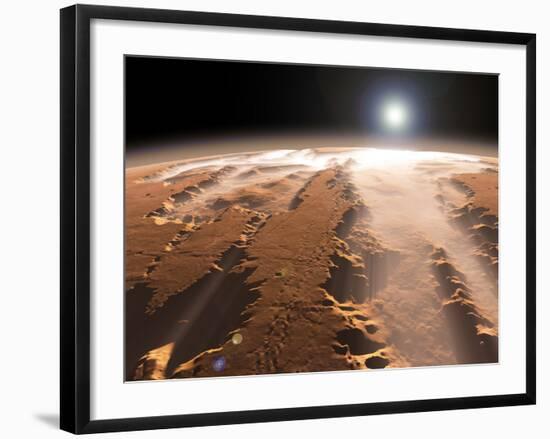 Artist's Concept of the Valles Marineris Canyons on Mars-Stocktrek Images-Framed Photographic Print