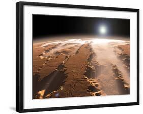 Artist's Concept of the Valles Marineris Canyons on Mars-Stocktrek Images-Framed Photographic Print