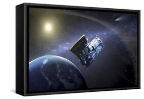 Artist's Concept of the Wide-Field Infrared Survey Explorer Spacecraft-null-Framed Stretched Canvas