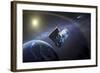 Artist's Concept of the Wide-Field Infrared Survey Explorer Spacecraft-null-Framed Art Print