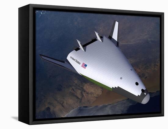 Artist's Concept of the X-33 after Engine Shutdown-null-Framed Stretched Canvas