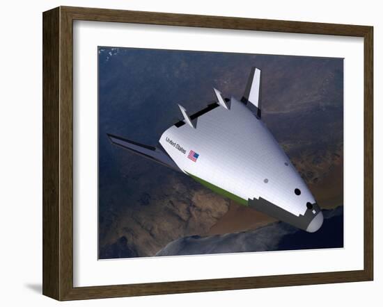 Artist's Concept of the X-33 after Engine Shutdown-null-Framed Art Print