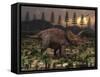 Artist's Concept of Triceratops-Stocktrek Images-Framed Stretched Canvas