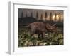 Artist's Concept of Triceratops-Stocktrek Images-Framed Photographic Print