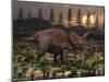 Artist's Concept of Triceratops-Stocktrek Images-Mounted Photographic Print