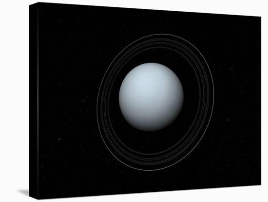 Artist's Concept of Uranus and its Rings-Stocktrek Images-Stretched Canvas