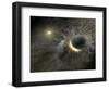 Artist's Concept Space Collision at Vega Photograph - Outer Space-Lantern Press-Framed Art Print