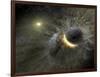 Artist's Concept Space Collision at Vega Photograph - Outer Space-Lantern Press-Framed Art Print