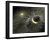 Artist's Concept Space Collision at Vega Photograph - Outer Space-Lantern Press-Framed Art Print