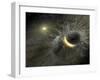 Artist's Concept Space Collision at Vega Photograph - Outer Space-Lantern Press-Framed Art Print