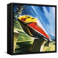Artist's Conception of a Glider Train-Wilf Hardy-Framed Stretched Canvas