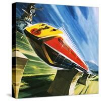 Artist's Conception of a Glider Train-Wilf Hardy-Stretched Canvas