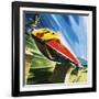 Artist's Conception of a Glider Train-Wilf Hardy-Framed Giclee Print