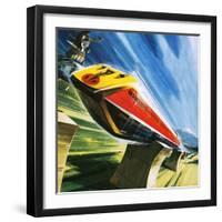 Artist's Conception of a Glider Train-Wilf Hardy-Framed Giclee Print