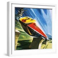 Artist's Conception of a Glider Train-Wilf Hardy-Framed Giclee Print