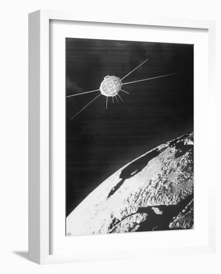 Artist's Conception of Satellite-null-Framed Photographic Print