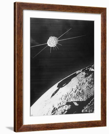 Artist's Conception of Satellite-null-Framed Photographic Print