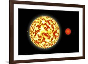 Artist's Depiction of a Binary Star System with a Close Orbiting Planet-null-Framed Art Print