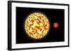 Artist's Depiction of a Binary Star System with a Close Orbiting Planet-null-Framed Art Print