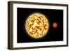 Artist's Depiction of a Binary Star System with a Close Orbiting Planet-null-Framed Premium Giclee Print