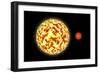 Artist's Depiction of a Binary Star System with a Close Orbiting Planet-null-Framed Premium Giclee Print