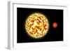 Artist's Depiction of a Binary Star System with a Close Orbiting Planet-null-Framed Premium Giclee Print