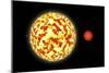 Artist's Depiction of a Binary Star System with a Close Orbiting Planet-null-Mounted Premium Giclee Print