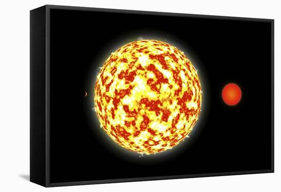 Artist's Depiction of a Binary Star System with a Close Orbiting Planet-null-Framed Stretched Canvas