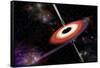 Artist's Depiction of a Black Hole and it's Accretion Disk in Interstellar Space-null-Framed Stretched Canvas
