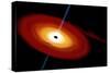 Artist's Depiction of a Black Hole and it's Accretion Disk in Interstellar Space-null-Stretched Canvas