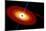 Artist's Depiction of a Black Hole and it's Accretion Disk in Interstellar Space-null-Mounted Art Print