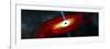 Artist's Depiction of a Black Hole in Interstellar Space-Stocktrek Images-Framed Art Print