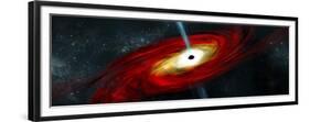 Artist's Depiction of a Black Hole in Interstellar Space-Stocktrek Images-Framed Premium Giclee Print