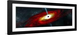 Artist's Depiction of a Black Hole in Interstellar Space-Stocktrek Images-Framed Art Print