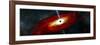 Artist's Depiction of a Black Hole in Interstellar Space-Stocktrek Images-Framed Art Print