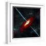 Artist's Depiction of a Black Hole in Interstellar Space-Stocktrek Images-Framed Art Print