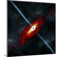 Artist's Depiction of a Black Hole in Interstellar Space-Stocktrek Images-Mounted Art Print