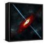 Artist's Depiction of a Black Hole in Interstellar Space-Stocktrek Images-Framed Stretched Canvas