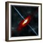 Artist's Depiction of a Black Hole in Interstellar Space-Stocktrek Images-Framed Art Print