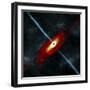 Artist's Depiction of a Black Hole in Interstellar Space-Stocktrek Images-Framed Art Print