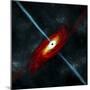 Artist's Depiction of a Black Hole in Interstellar Space-Stocktrek Images-Mounted Art Print