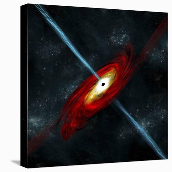 Artist's Depiction of a Black Hole in Interstellar Space-Stocktrek Images-Stretched Canvas