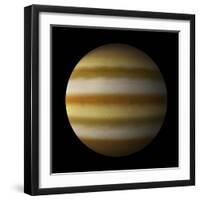 Artist's Depiction of a Gas Giant Planet Alone in Black Space-null-Framed Art Print