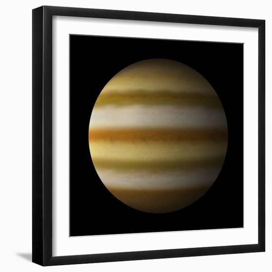 Artist's Depiction of a Gas Giant Planet Alone in Black Space-null-Framed Art Print