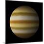 Artist's Depiction of a Gas Giant Planet Alone in Black Space-null-Mounted Art Print