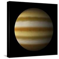 Artist's Depiction of a Gas Giant Planet Alone in Black Space-null-Stretched Canvas