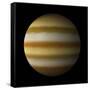 Artist's Depiction of a Gas Giant Planet Alone in Black Space-null-Framed Stretched Canvas