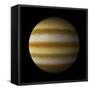 Artist's Depiction of a Gas Giant Planet Alone in Black Space-null-Framed Stretched Canvas